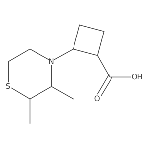 2-(2,3-Dimethylthiomorpholino)cyclobutane-1-carboxylic acid结构式