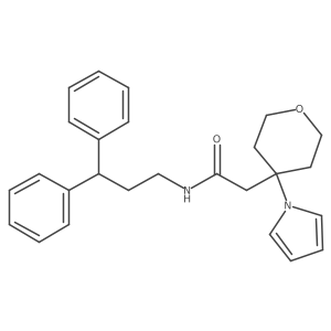 N-(3,3-diphenylpropyl)-2-[4-(1H-pyrrol-1-yl)tetrahydro-2H-pyran-4-yl]acetamide结构式