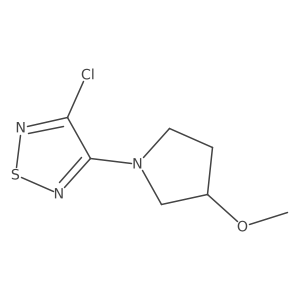 3-Chloro-4-(3-methoxypyrrolidin-1-yl)-1,2,5-thiadiazole结构式