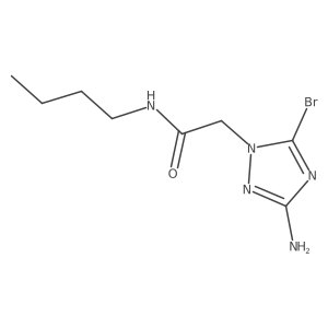 2-(3-amino-5-bromo-1H-1,2,4-triazol-1-yl)-N-butylacetamide结构式