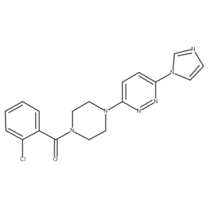 (4-(6-(1H-imidazol-1-yl)pyridazin-3-yl)piperazin-1-yl)(2-chlorophenyl)methanone结构式