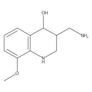 3-(Aminomethyl)-8-methoxy-1,2,3,4-tetrahydroquinolin-4-ol结构式