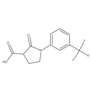 3-Carboxy-1-(3-trifluoromethylphenyl)-2-pyrrolidinone结构式