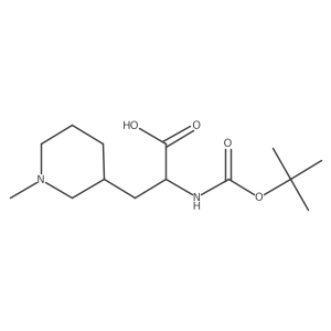 2-{[(Tert-butoxy)carbonyl]amino}-3-(1-methylpiperidin-3-yl)propanoic acid结构式