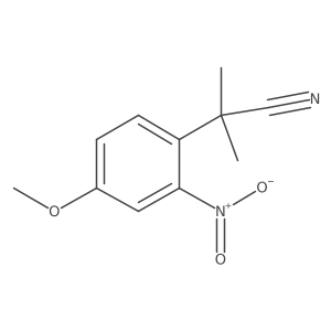 2-(4-Methoxy-2-nitrophenyl)-2-methylpropanenitrile Structure