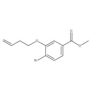 Benzoic acid, 4-bromo-3-(3-buten-1-yloxy)-, methyl ester Structure