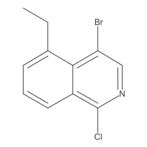 4-Bromo-1-chloro-5-ethylisoquinoline结构式