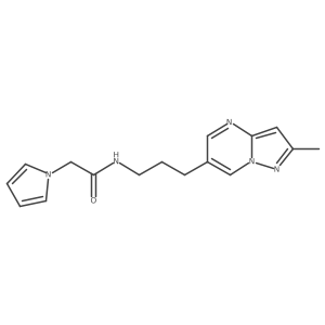 N-(3-(2-methylpyrazolo[1,5-a]pyrimidin-6-yl)propyl)-2-(1H-pyrrol-1-yl)acetamide Structure
