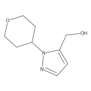 [2-(Oxan-4-yl)pyrazol-3-yl]methanol结构式