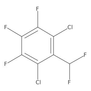 1,3-Dichloro-2-(difluoromethyl)-4,5,6-trifluorobenzene Structure