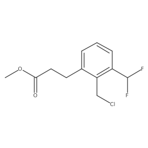 Benzenepropanoic acid, 2-(chloromethyl)-3-(difluoromethyl)-, methyl ester结构式