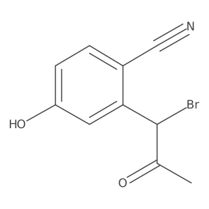 2-(1-Bromo-2-oxopropyl)-4-hydroxybenzonitrile结构式