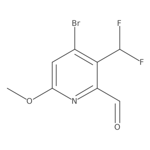 4-Bromo-3-(difluoromethyl)-6-methoxypicolinaldehyde Structure