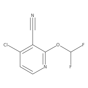 3-Pyridinecarbonitrile, 4-chloro-2-(difluoromethoxy)- Structure