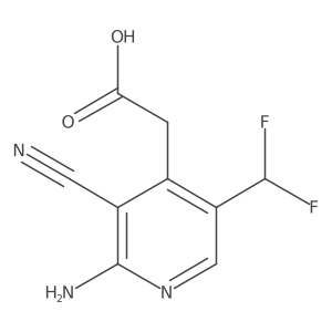 2-(2-Amino-3-cyano-5-(difluoromethyl)pyridin-4-yl)acetic acid Structure