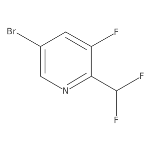 5-Bromo-2-(difluoromethyl)-3-fluoropyridine Structure