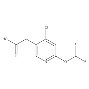 2-(4-Chloro-6-(difluoromethoxy)pyridin-3-yl)acetic acid Structure