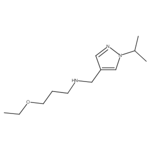 (3-ethoxypropyl)({[1-(propan-2-yl)-1H-pyrazol-4-yl]methyl})amine Structure