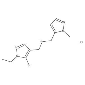 1-(1-ethyl-5-fluoro-1H-pyrazol-4-yl)-N-[(1-methyl-1H-pyrazol-5-yl)methyl]methanamine Structure
