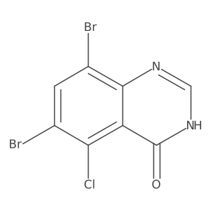 6,8-Dibromo-5-chloroquinazolin-4-ol结构式