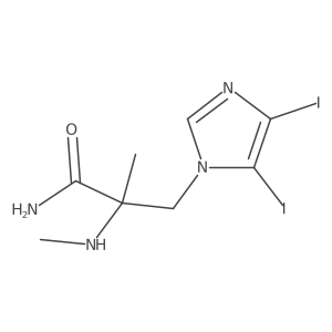 3-(4,5-diiodo-1H-imidazol-1-yl)-2-methyl-2-(methylamino)propanamide Structure