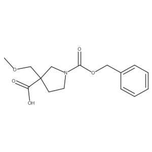 1-[(Benzyloxy)carbonyl]-3-(methoxymethyl)pyrrolidine-3-carboxylic acid结构式