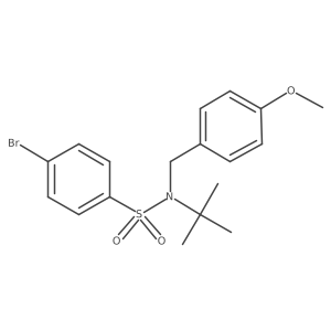 4-bromo-N-tert-butyl-N-[(4-methoxyphenyl)methyl]benzene-1-sulfonamide结构式
