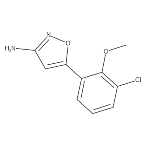 5-(3-Chloro-2-methoxyphenyl)-1,2-oxazol-3-amine结构式
