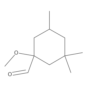 1-Methoxy-3,3,5-trimethylcyclohexane-1-carbaldehyde Structure