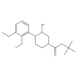 tert-Butyl 4-(2,3-dimethoxyphenyl)-3-hydroxypiperidine-1-carboxylate结构式