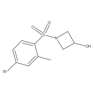 1-((4-Bromo-2-methylphenyl)sulfonyl)azetidin-3-ol结构式