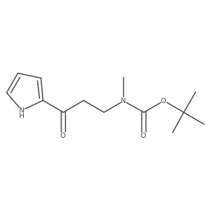 tert-butyl N-methyl-N-[3-oxo-3-(1H-pyrrol-2-yl)propyl]carbamate结构式