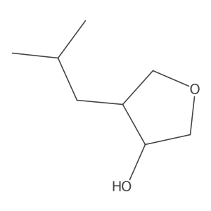 4-(2-Methylpropyl)oxolan-3-ol结构式