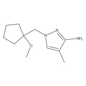 1-[(1-methoxycyclopentyl)methyl]-4-methyl-1H-pyrazol-3-amine结构式
