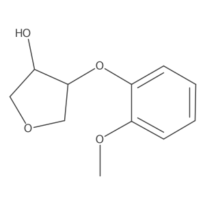trans-4-(2-Methoxyphenoxy)oxolan-3-ol结构式