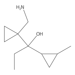 1-[1-(Aminomethyl)cyclopropyl]-1-(2-methylcyclopropyl)propan-1-ol结构式