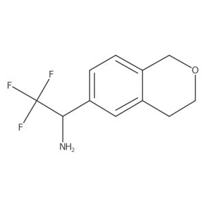 1-(3,4-dihydro-1H-2-benzopyran-6-yl)-2,2,2-trifluoroethan-1-amine Structure