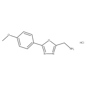 C-[5-(4-Methoxy-phenyl)-[1,3,4]oxadiazol-2-yl]-methylamine hydrochloride Structure