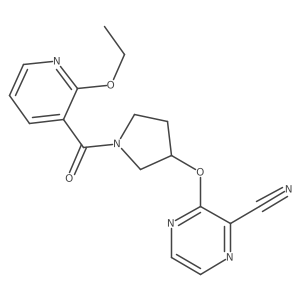 3-((1-(2-Ethoxynicotinoyl)pyrrolidin-3-yl)oxy)pyrazine-2-carbonitrile结构式