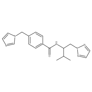 4-((1H-imidazol-1-yl)methyl)-N-(3-methyl-1-(2H-1,2,3-triazol-2-yl)butan-2-yl)benzamide Structure
