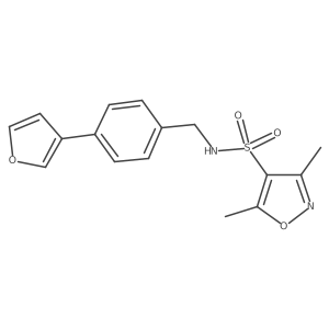 N-(4-(furan-3-yl)benzyl)-3,5-dimethylisoxazole-4-sulfonamide结构式