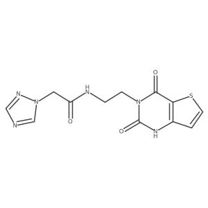 N-(2-(2,4-dioxo-1,2-dihydrothieno[3,2-d]pyrimidin-3(4H)-yl)ethyl)-2-(1H-1,2,4-triazol-1-yl)acetamide结构式
