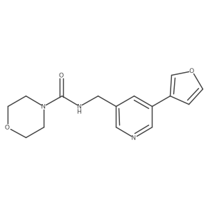 N-((5-(furan-3-yl)pyridin-3-yl)methyl)morpholine-4-carboxamide结构式
