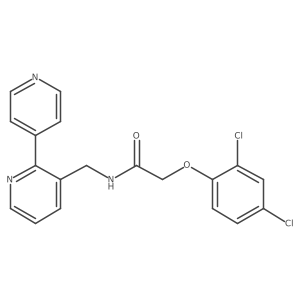 N-([2,4'-bipyridin]-3-ylmethyl)-2-(2,4-dichlorophenoxy)acetamide结构式