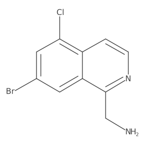 (7-Bromo-5-chloroisoquinolin-1-yl)methanamine Structure