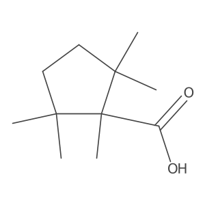 1,2,2,5,5-Pentamethylcyclopentane-1-carboxylic acid结构式