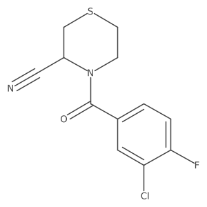 4-(3-Chloro-4-fluorobenzoyl)thiomorpholine-3-carbonitrile Structure