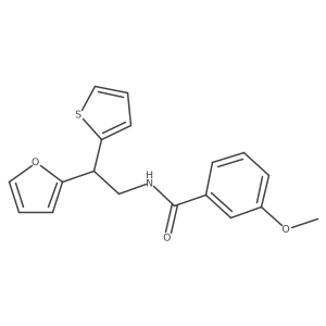 N-[2-(furan-2-yl)-2-(thiophen-2-yl)ethyl]-3-methoxybenzamide Structure