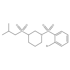 1-(2-Bromobenzenesulfonyl)-3-(2-methylpropanesulfonyl)piperidine Structure