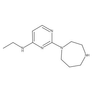 2-(1,4-diazepan-1-yl)-N-ethylpyrimidin-4-amine结构式